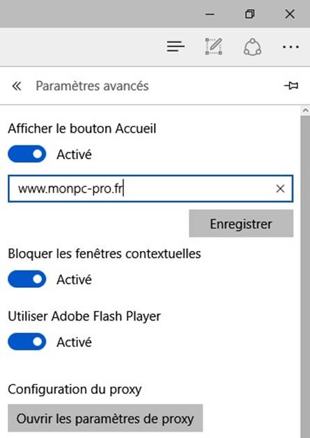 Créer un raccourci vers un site
